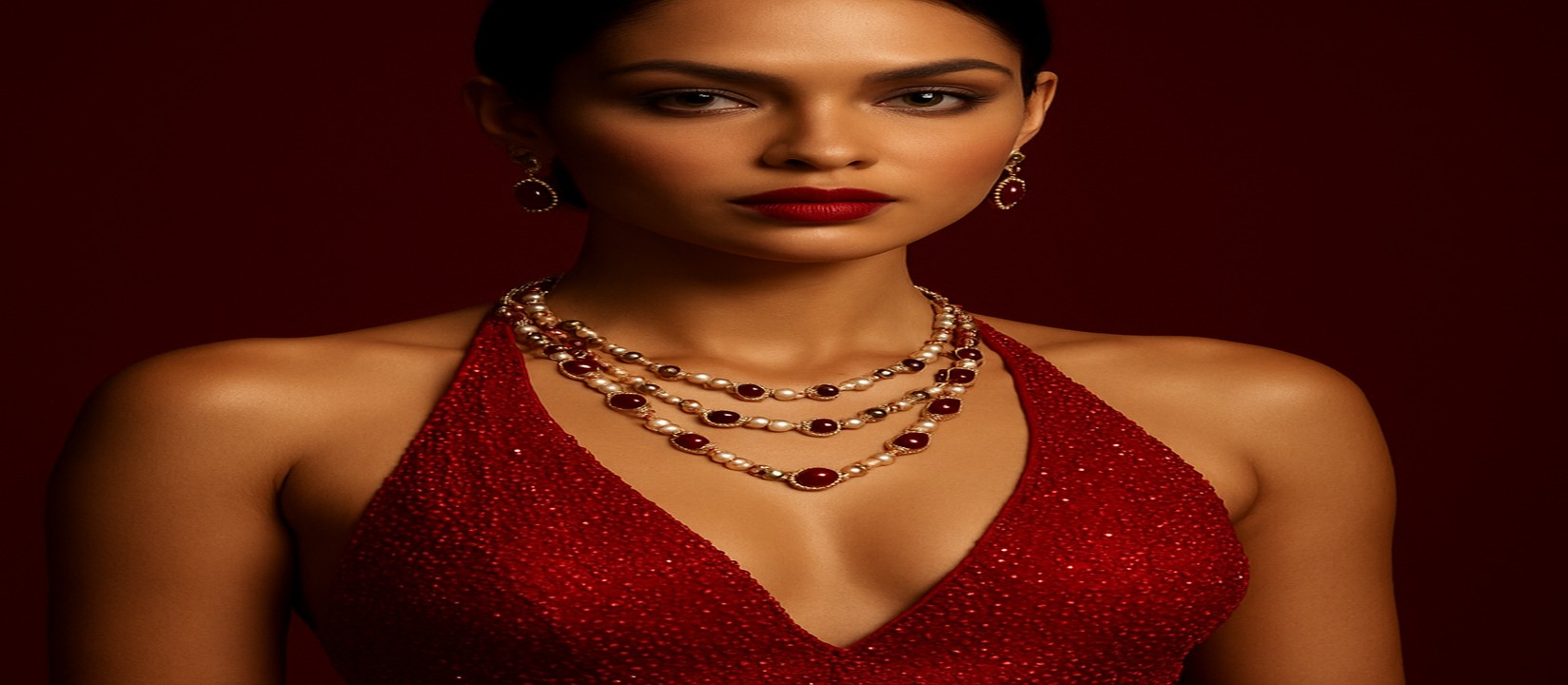 kkbd app গেমিং প্ল্যাটফর্মে টেবিলে লাল পোশাকে সজ্জিত একজন নারী